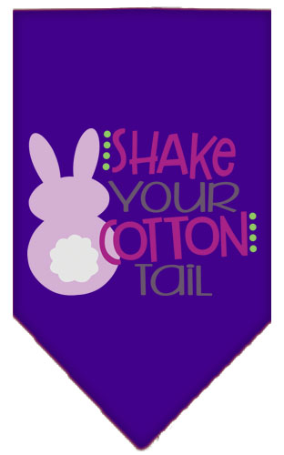 Shake Your Cotton Tail Screen Print Pet Bandana Purple Small